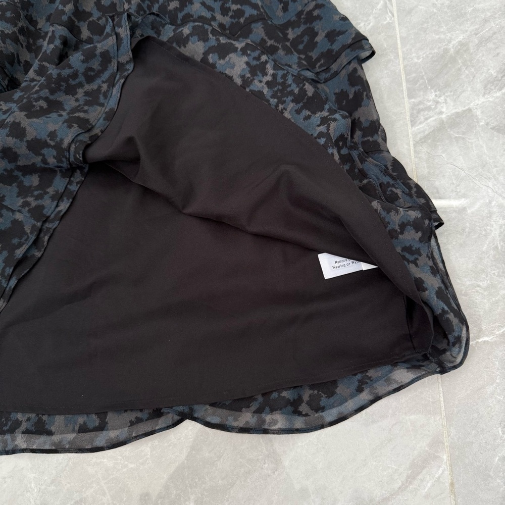 NWOT Women’s Madewell Radiant Dress Inkspot Leopard Print Tiered Dress Size 2 - Picture 9 of 16